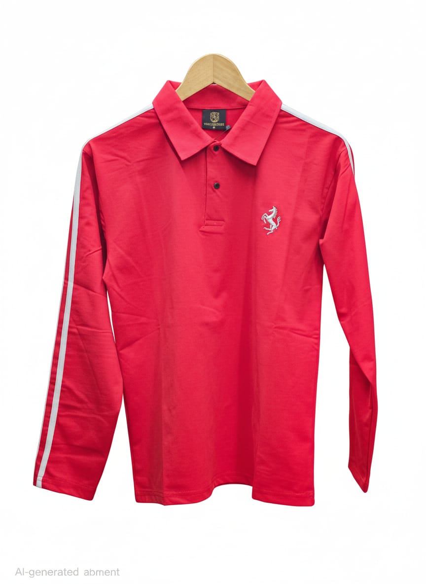 full sleeves premium cotton t-shirts with three strips - Image 5