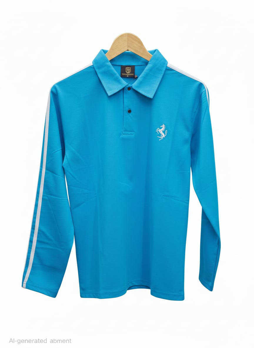 full sleeves premium cotton t-shirts with three strips - Image 6