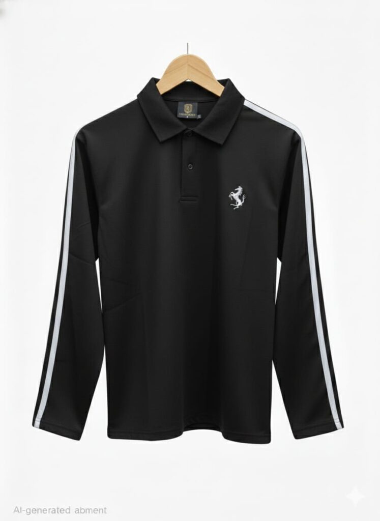 full sleeves premium cotton t-shirts with three strips
