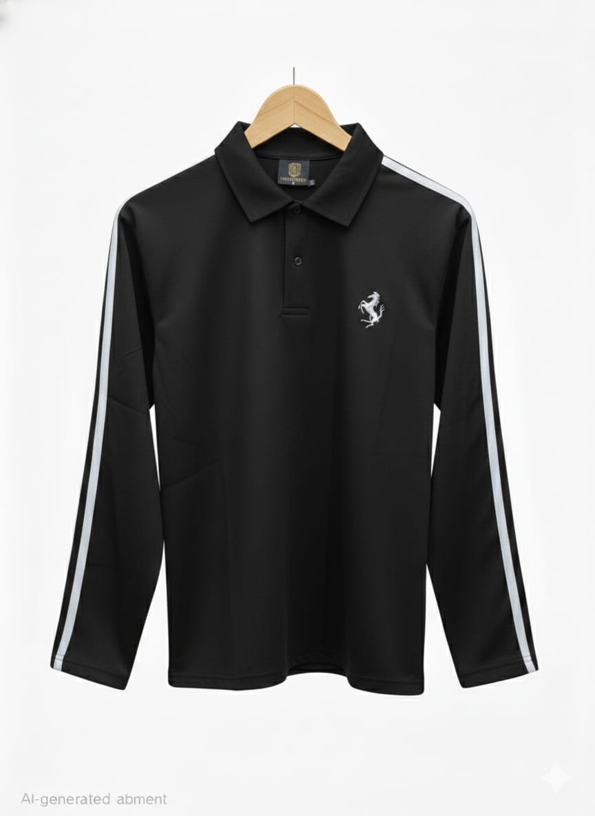 full sleeves premium cotton t-shirts with three strips