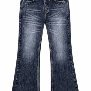 Primium black bootcut slub denim jeans