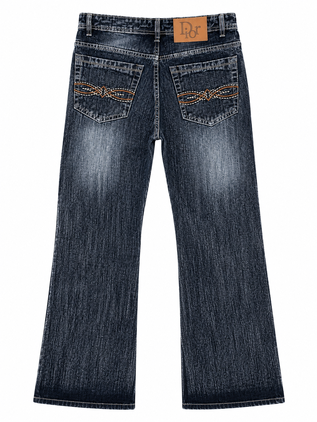 Primium black bootcut slub denim jeans - Image 3